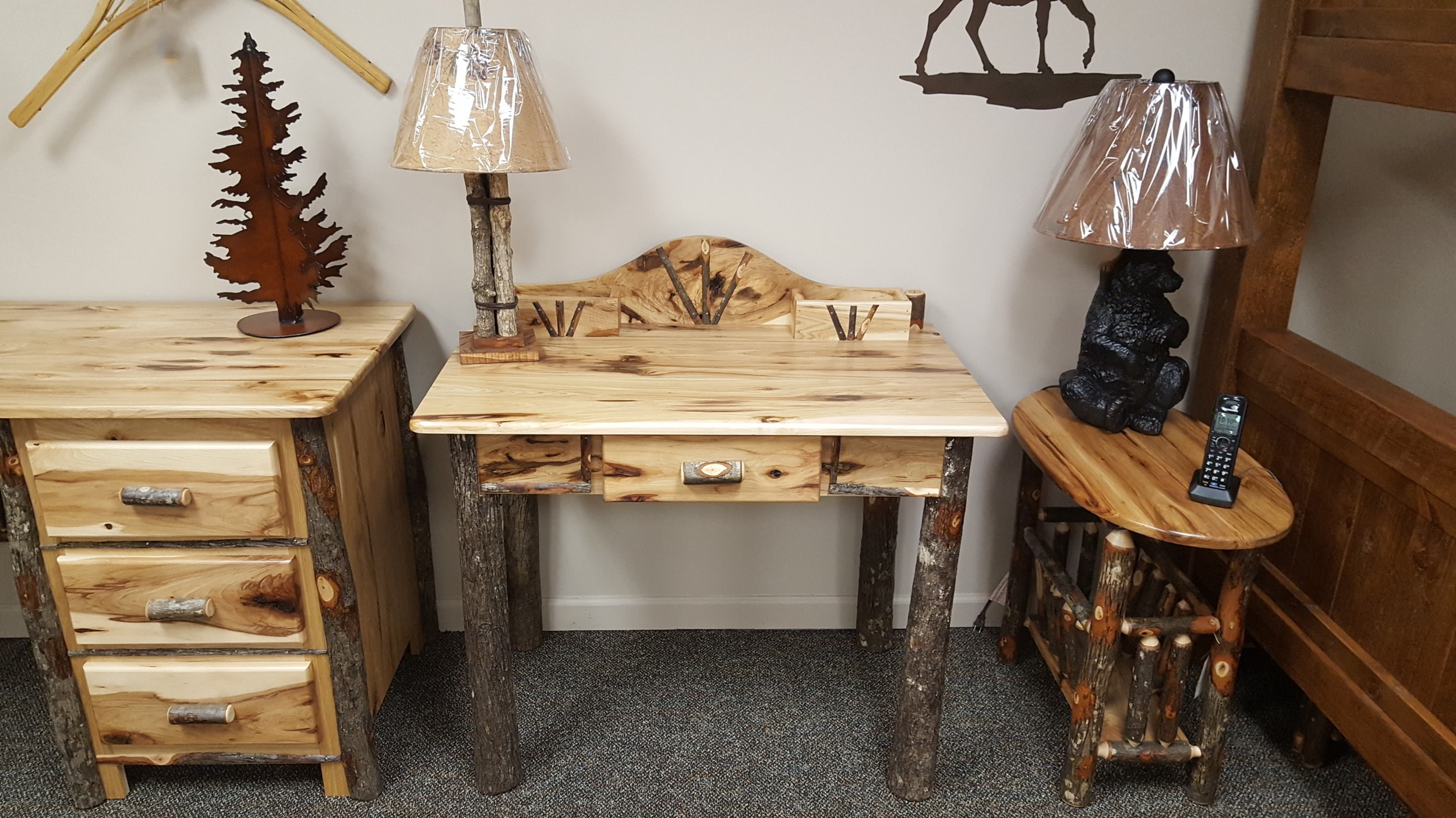 Hickory Writing Desk — EZ Mountain Rustic Furniture Hickory Writing Desk — EZ Mountain Rustic Furniture